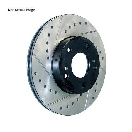 Centric StopTech Sport Drilled/Slotted Brake Rotor; Front Right, StopTech 127.76001R